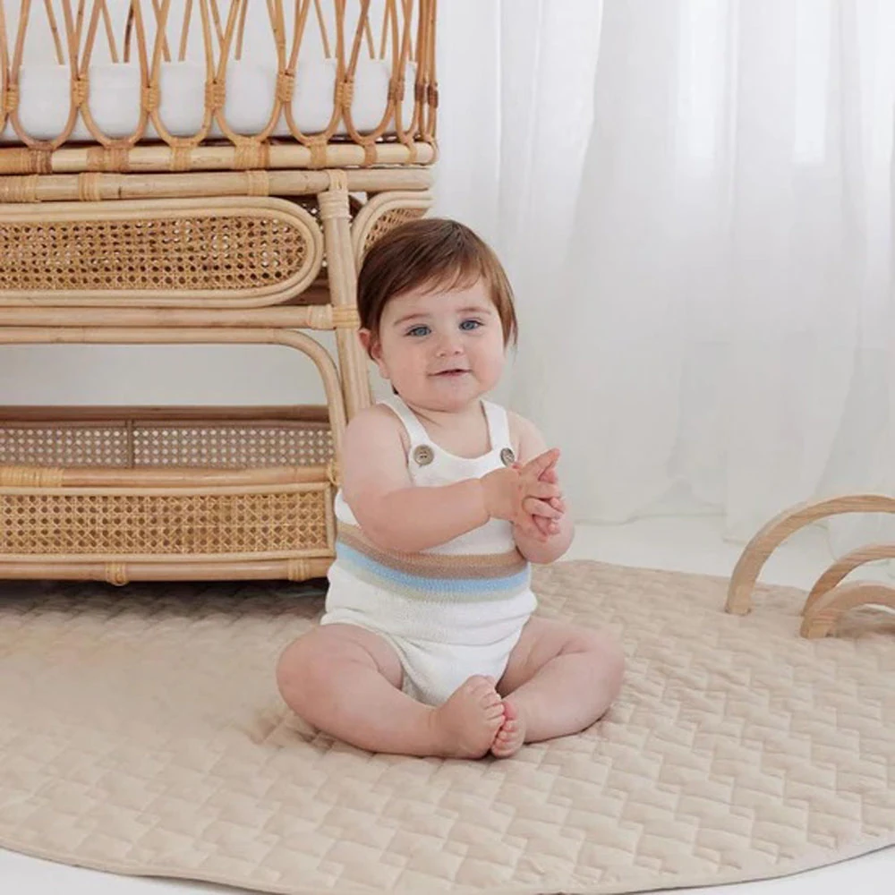 日常衣著|Aster & Oak Sage Rainbow Knit Romper — 3-6m · 圖片 3